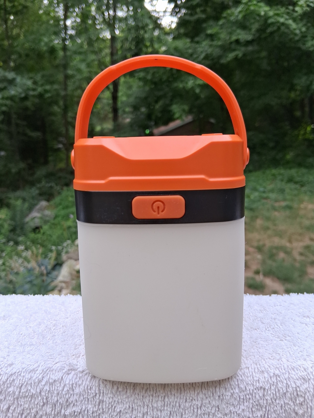 L.L. Bean Collapsible Silicone LED Camping Lantern - Orange/White/Black